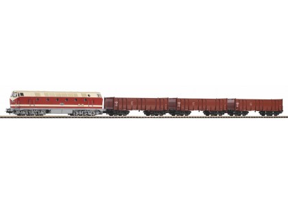 Set cu locomotiva Br119 si 3 gondole DR - H0 PIKO 57138
